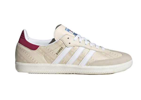 adidas Samba Wonder White Legacy Burgundy ID4198 - Nicesk photo 1