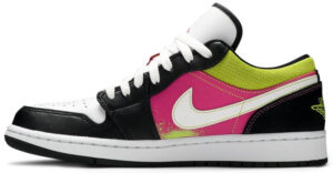 Jordan 1 Low Black Active Fuchsia Cyber CW5564-001 - Nicesk photo 2