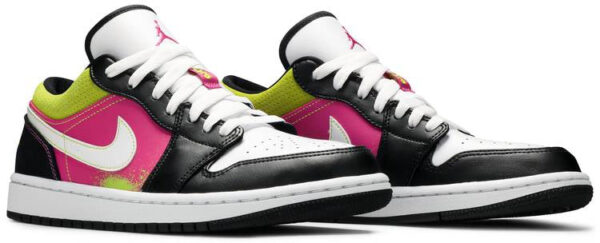 Jordan 1 Low Black Active Fuchsia Cyber CW5564-001 - Nicesk photo 3