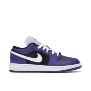 Jordan 1 Low Court Purple Black (GS) 553560-501 - Nicesk photo 1