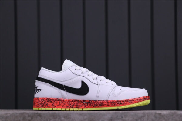 Jordan 1 Low Multi-Color Midsoles White (GS) CV9548-100 - Nicesk photo 3