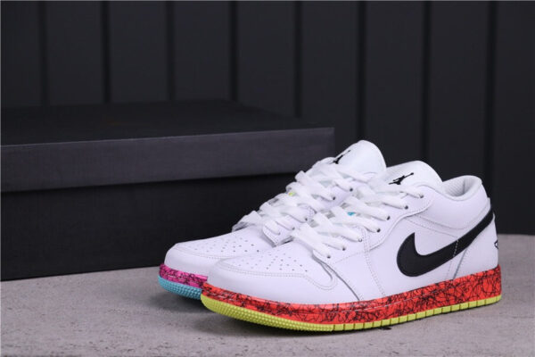 Jordan 1 Low Multi-Color Midsoles White (GS) CV9548-100 - Nicesk photo 4