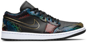 Jordan 1 Low Multicolor Snakeskin (2020) (Women's) CW5580-001 - Nicesk photo 1