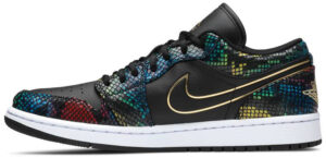 Jordan 1 Low Multicolor Snakeskin (2020) (Women's) CW5580-001 - Nicesk photo 2