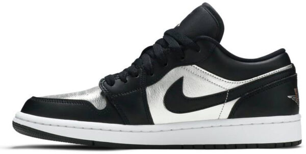 Jordan 1 Low SE Black Metallic Silver (Women's) DA5551-001 - Nicesk photo 2