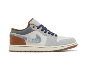 Jordan 1 Low SE Phantom Repaired Denim Swoosh FZ5042-041 - Nicesk photo 1