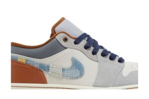 Jordan 1 Low SE Phantom Repaired Denim Swoosh FZ5042-041 - Nicesk photo 2