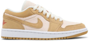 Jordan 1 Low SE Twine Orange Quartz Corduroy (Women's) DH7820-700 - Nicesk photo 1