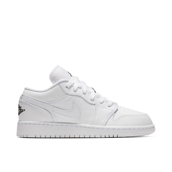 Jordan 1 Low Triple White (GS) 553560-110 - Nicesk photo 1