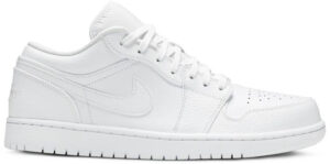 Jordan 1 Low Triple White Tumbled Leather 553558-130 - Nicesk photo 1