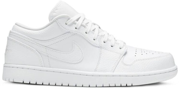 Jordan 1 Low Triple White Tumbled Leather 553558-130 - Nicesk photo 1