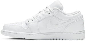 Jordan 1 Low Triple White Tumbled Leather 553558-130 - Nicesk photo 2