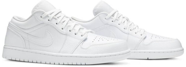 Jordan 1 Low Triple White Tumbled Leather 553558-130 - Nicesk photo 3