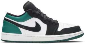 Jordan 1 Low White Black Mystic Green 553558-113 - Nicesk photo 1