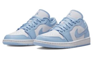 Jordan 1 Low White Ice Blue (Women's) DC0774-141 - Nicesk photo 2