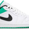 Jordan 1 Low White Lucky Green Black 553558-129 - Nicesk photo 1