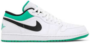Jordan 1 Low White Lucky Green Black 553558-129 - Nicesk photo 1