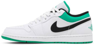 Jordan 1 Low White Lucky Green Black 553558-129 - Nicesk photo 2