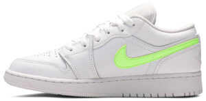 Jordan 1 Low White Neon (GS) CW7035-100 - Nicesk photo 2