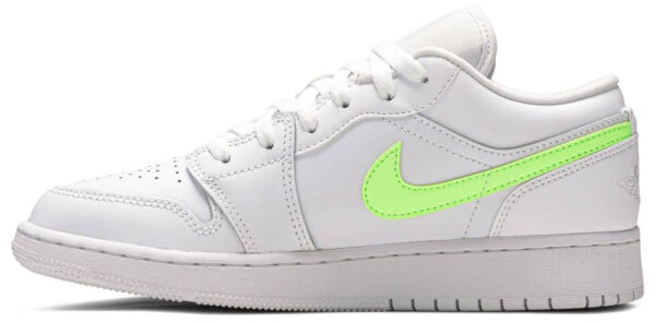 Jordan 1 Low White Neon (GS) CW7035-100 - Nicesk photo 2