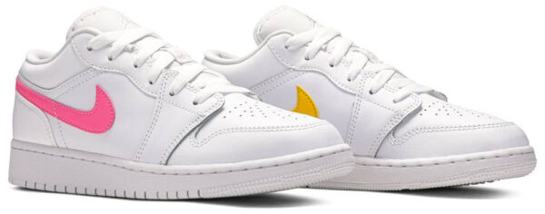 Jordan 1 Low White Neon (GS) CW7035-100 - Nicesk photo 3