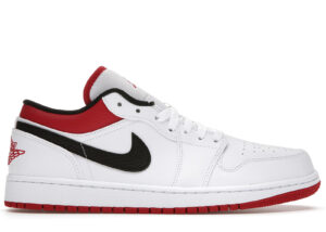 Jordan 1 Low White University Red Black 553558-118 - Nicesk photo 1
