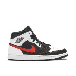 Jordan 1 Mid Black Chile Red White 554724-075 - Nicesk photo 1