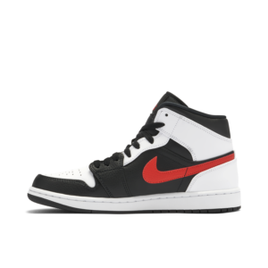 Jordan 1 Mid Black Chile Red White 554724-075 - Nicesk photo 2