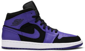 Jordan 1 Mid Black Dark Concord 554724-051 - Nicesk photo 1