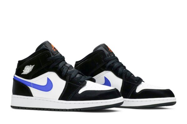 Jordan 1 Mid Black Racer Blue White (GS) 554725-084 - Nicesk photo 8