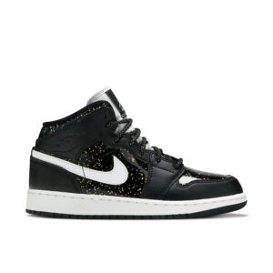 Jordan 1 Mid Black Speckle (GS) AV5174-001 - Nicesk photo 1