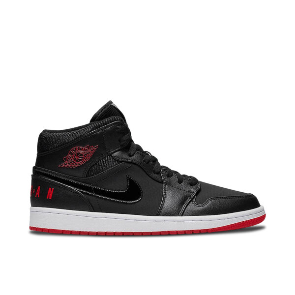 Jordan 1 Mid Black University Red BQ6578-001 - Nicesk photo 1