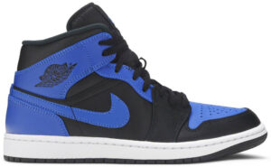 Jordan 1 Mid Hyper Royal Tumbled Leather 554724-077 - Nicesk photo 1