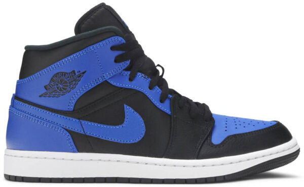 Jordan 1 Mid Hyper Royal Tumbled Leather 554724-077 - Nicesk photo 1