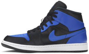 Jordan 1 Mid Hyper Royal Tumbled Leather 554724-077 - Nicesk photo 2
