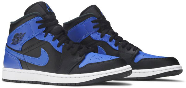 Jordan 1 Mid Hyper Royal Tumbled Leather 554724-077 - Nicesk photo 3
