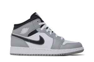 Jordan 1 Mid Light Smoke Grey (GS) 554725-078 - Nicesk photo 1