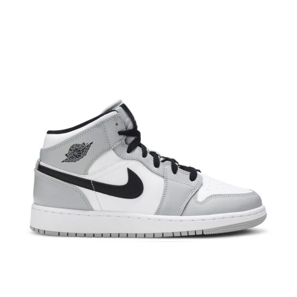 Jordan 1 Mid Light Smoke Grey (GS) 554725-092 - Nicesk photo 1