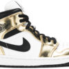 Jordan 1 Mid Metallic Gold Black White DC1419-700 - Nicesk photo 1
