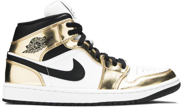 Jordan 1 Mid Metallic Gold Black White DC1419-700 - Nicesk photo 1