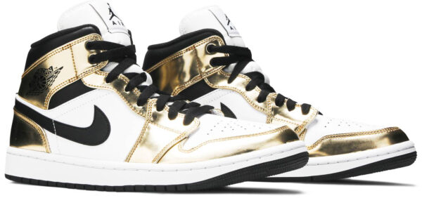 Jordan 1 Mid Metallic Gold Black White DC1419-700 - Nicesk photo 5