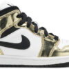 Jordan 1 Mid Metallic Gold Black White (PS) DC1422-700 - Nicesk photo 1