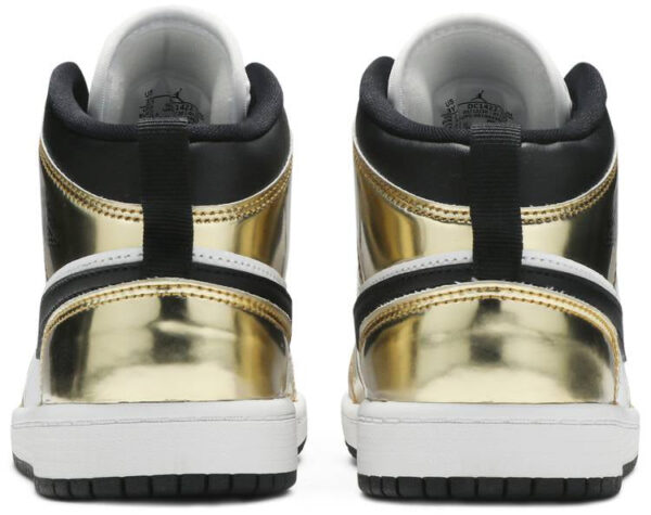 Jordan 1 Mid Metallic Gold Black White (PS) DC1422-700 - Nicesk photo 4