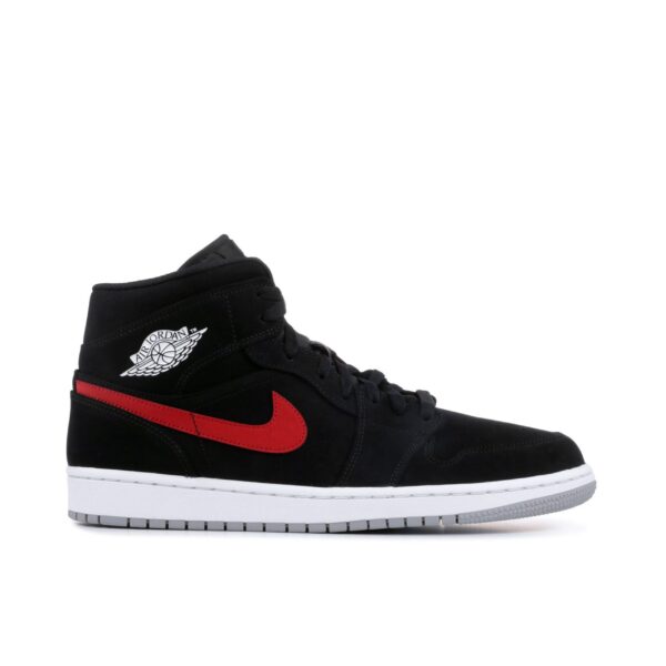 Jordan 1 Mid Multi-Color Swoosh Black 554724-065 - Nicesk photo 1