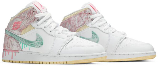 Jordan 1 Mid Paint Drip (GS) DD1666-100 - Nicesk photo 5