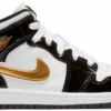 Jordan 1 Mid Patent Black White Gold (PS) BQ6932-007 - Nicesk photo 1