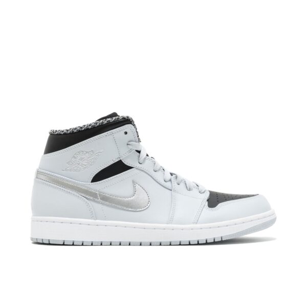 Jordan 1 Mid Pure Platinum Metallic Silver 554724-032 - Nicesk photo 1