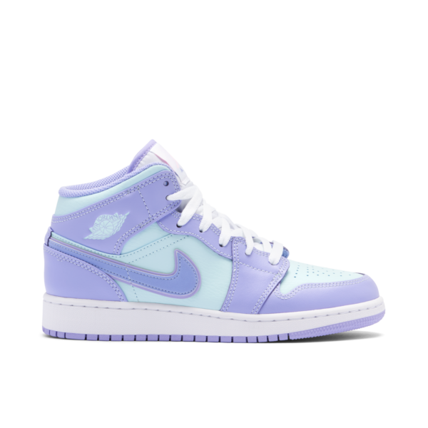Jordan 1 Mid Purple Aqua (GS) 554725-500 - Nicesk photo 1