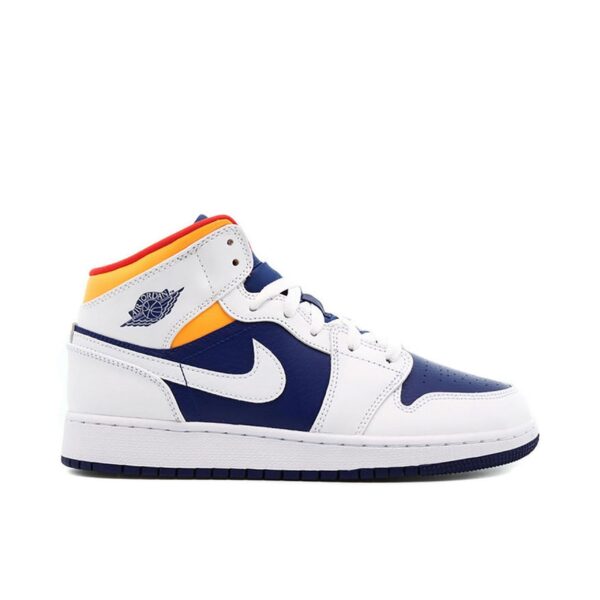 Jordan 1 Mid Royal Blue Laser Orange 554724-131 - Nicesk photo 1