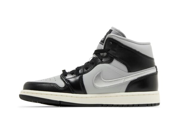 Jordan 1 Mid SE Black Metallic Silver (Women's) FB9892-002 - Nicesk photo 3